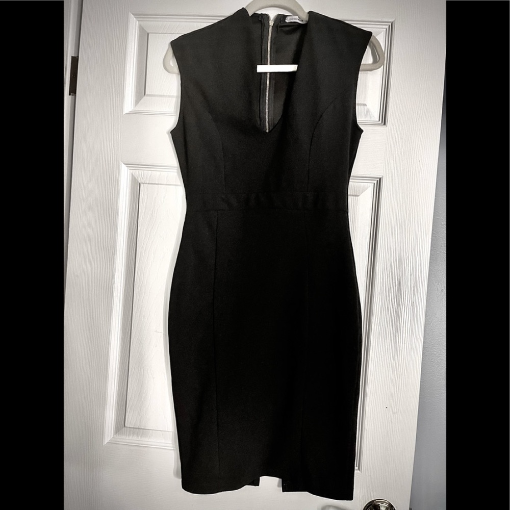 Black Deep V Dress/ Size S